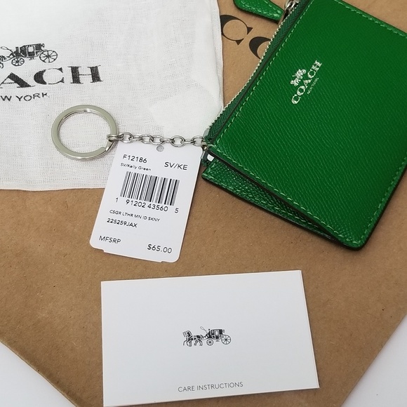 Coach Mini Skinny ID Case In Cross-grain Leather - Picture 6 of 7